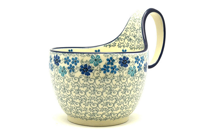 Ceramika Artystyczna Polish Pottery Loop Handle Bowl - Sea Blossom 845-2612a (Ceramika Artystyczna)