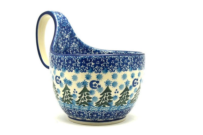 Ceramika Artystyczna Polish Pottery Loop Handle Bowl - Silent Night 845-1674a (Ceramika Artystyczna)