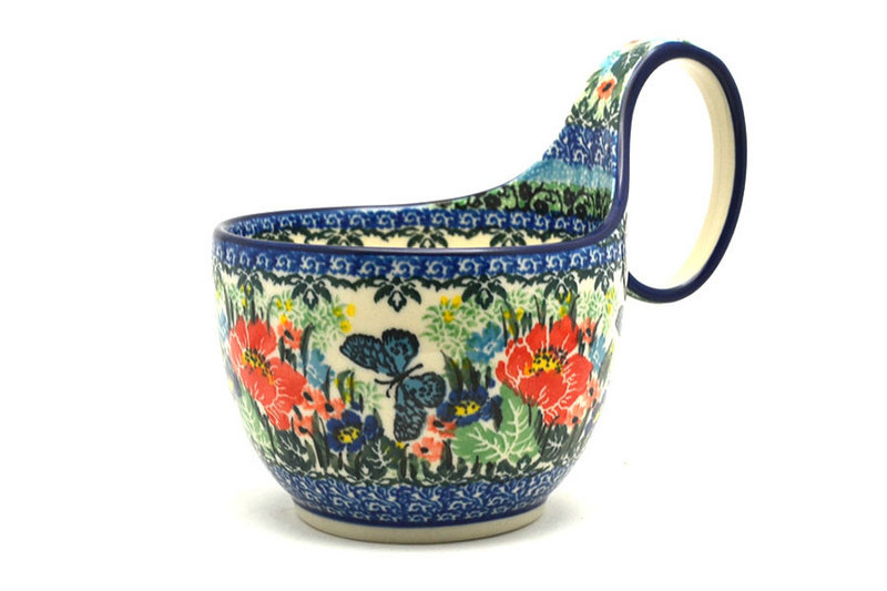 Ceramika Artystyczna Polish Pottery Loop Handle Bowl - Unikat Signature U4553 845-U4553 (Ceramika Artystyczna)