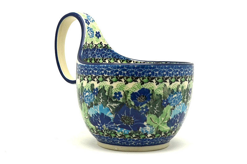 Ceramika Artystyczna Polish Pottery Loop Handle Bowl - Unikat Signature U4575 845-U4575 (Ceramika Artystyczna)
