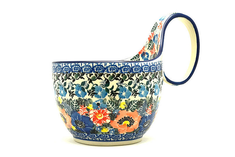 Ceramika Artystyczna Polish Pottery Loop Handle Bowl - Unikat Signature U4579 845-U4579 (Ceramika Artystyczna)