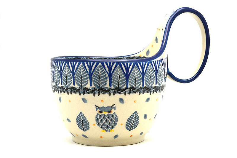 Ceramika Artystyczna Polish Pottery Loop Handle Bowl - Unikat Signature U4873 845-U4873 (Ceramika Artystyczna)