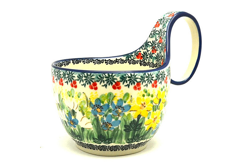 Ceramika Artystyczna Polish Pottery Loop Handle Bowl - Unikat Signature U5131 845-U5131 (Ceramika Artystyczna)