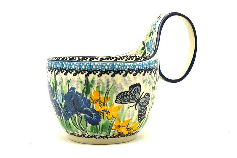 Ceramika Artystyczna Polish Pottery Loop Handle Bowl - Unikat Signature U5132 845-U5132 (Ceramika Artystyczna)
