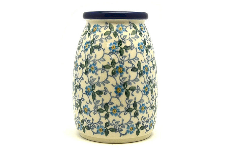 Ceramika Artystyczna Polish Pottery Milk Bottle Vase - Forget-Me-Knot 196-2089a (Ceramika Artystyczna)
