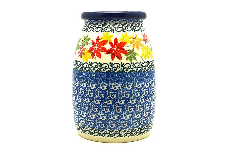 Ceramika Artystyczna Polish Pottery Milk Bottle Vase - Maple Harvest 196-2533a (Ceramika Artystyczna)