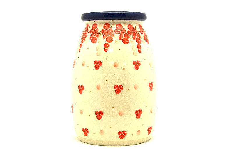 Ceramika Artystyczna Polish Pottery Milk Bottle Vase - Pink Peppercorn 196-2387a (Ceramika Artystyczna)