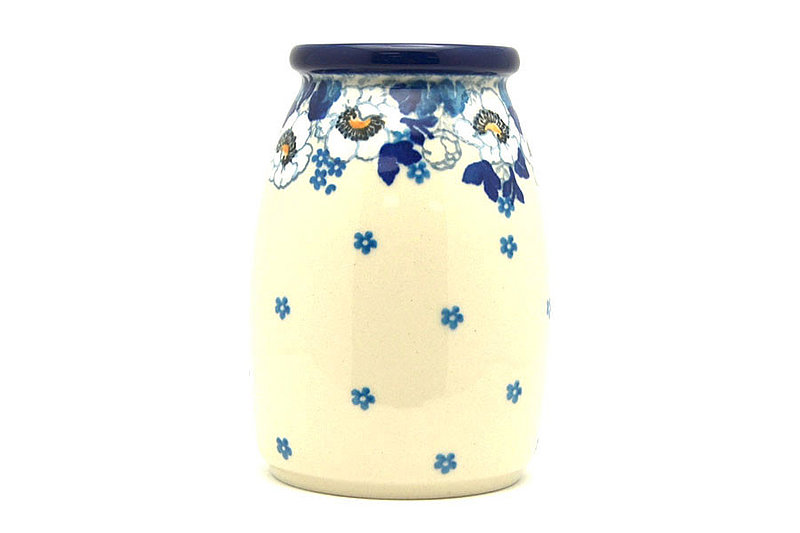 Ceramika Artystyczna Polish Pottery Milk Bottle Vase - White Poppy 196-2222a (Ceramika Artystyczna)