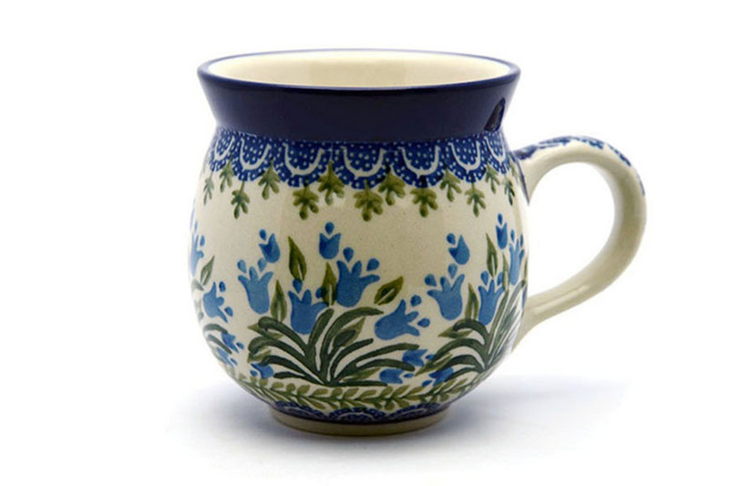 Ceramika Artystyczna Polish Pottery Mug - 11 oz. Bubble - Blue Bells 070-1432a (Ceramika Artystyczna)