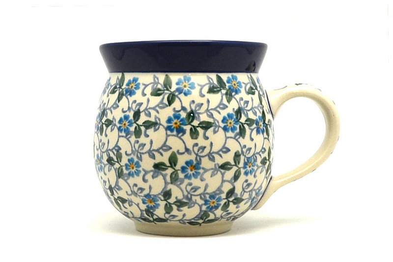 Ceramika Artystyczna Polish Pottery Mug - 11 oz. Bubble - Forget-Me-Knot 070-2089a (Ceramika Artystyczna)