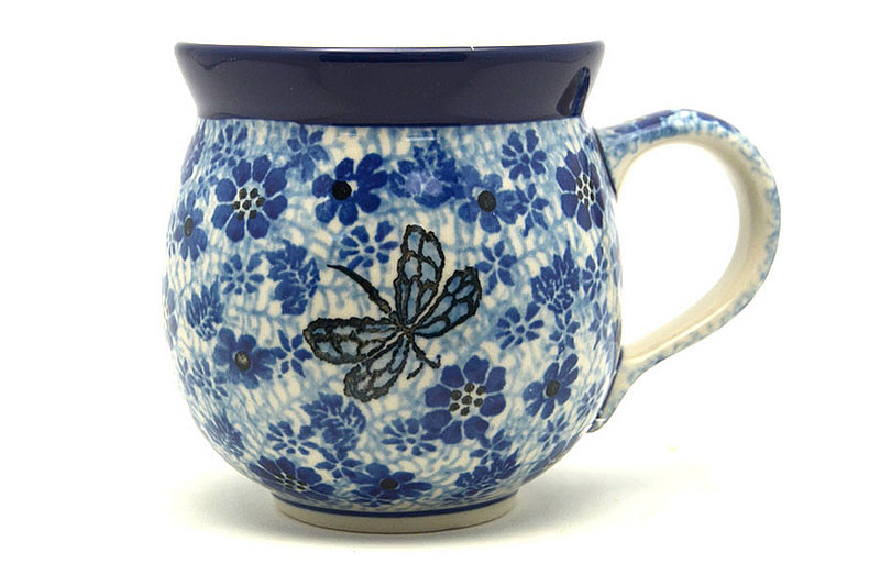 Polish Pottery Mug - 11 oz. Bubble - Hidden Dragonfly