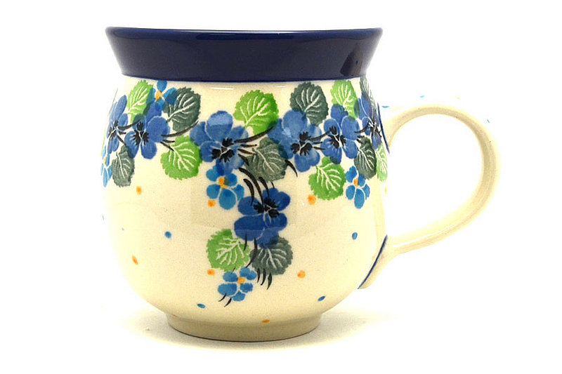 Ceramika Artystyczna Polish Pottery Mug - 11 oz. Bubble - Spring Viola 070-2339a (Ceramika Artystyczna)