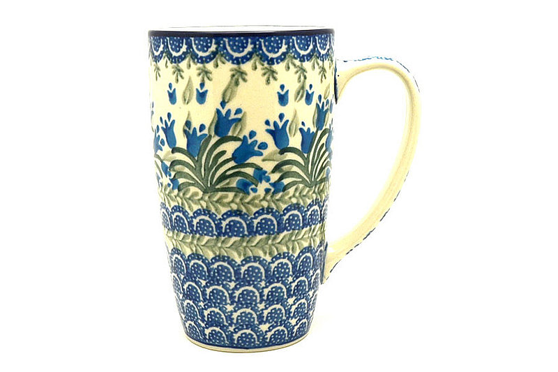 Ceramika Artystyczna Polish Pottery Mug - 12 oz. Cafe - Blue Bells C52-1432a (Ceramika Artystyczna)