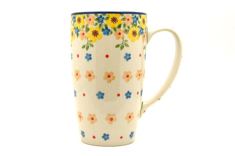Ceramika Artystyczna Polish Pottery Mug - 12 oz. Cafe - Buttercup C52-2225a (Ceramika Artystyczna)