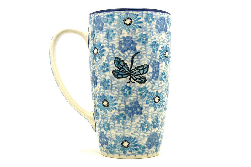 Polish Pottery Mug - 12 oz. Cafe - Misty Dragonfly