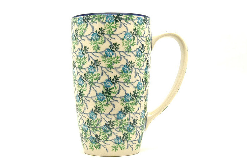 Polish Pottery Mug - 12 oz. Cafe - Summer Ivy