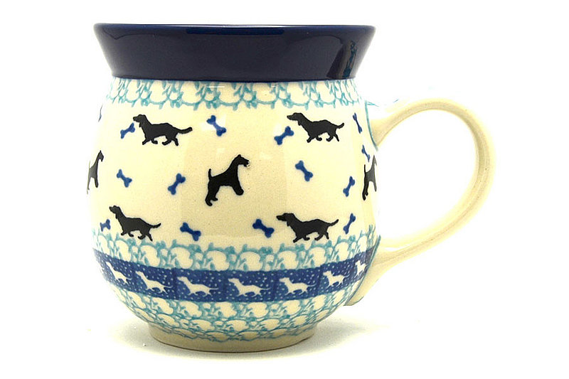 Ceramika Artystyczna Polish Pottery Mug - 15 oz. Bubble - Dog Park 073-2680a (Ceramika Artystyczna)
