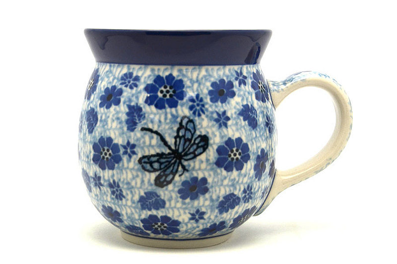 Polish Pottery Mug - 15 oz. Bubble - Hidden Dragonfly