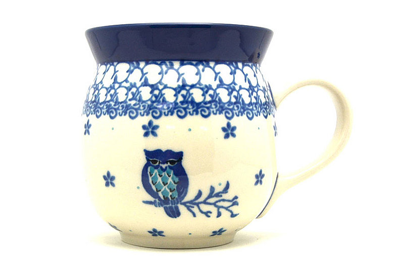 Polish Pottery Mug - 15 oz. Bubble - Night Owl