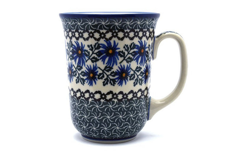 Ceramika Artystyczna Polish Pottery Mug - 16 oz. Bistro - Blue Chicory 812-976a (Ceramika Artystyczna)