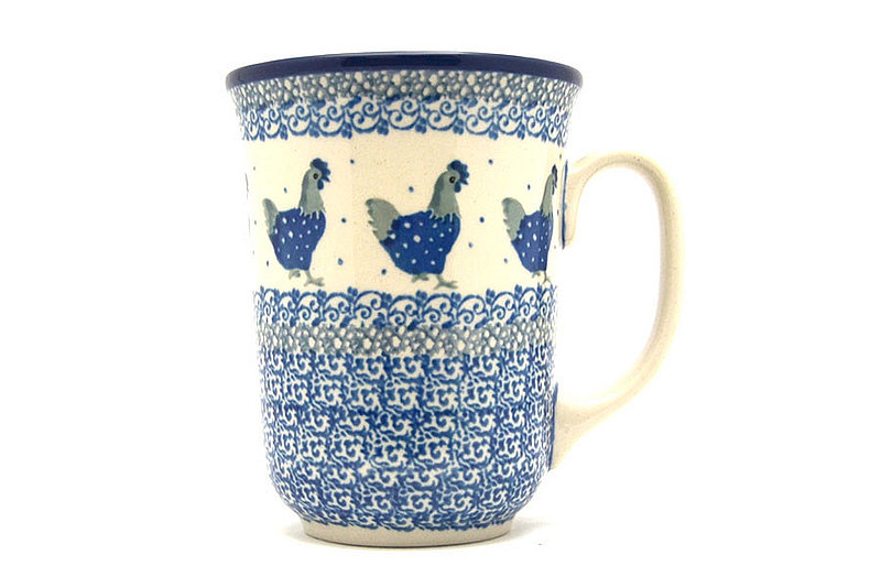 Ceramika Artystyczna Polish Pottery Mug - 16 oz. Bistro - Blue Hen 812-2597a (Ceramika Artystyczna)