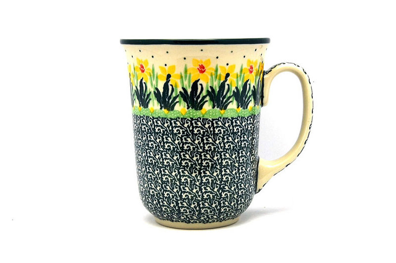 Ceramika Artystyczna Polish Pottery Mug - 16 oz. Bistro - Daffodil 812-2122q (Ceramika Artystyczna)