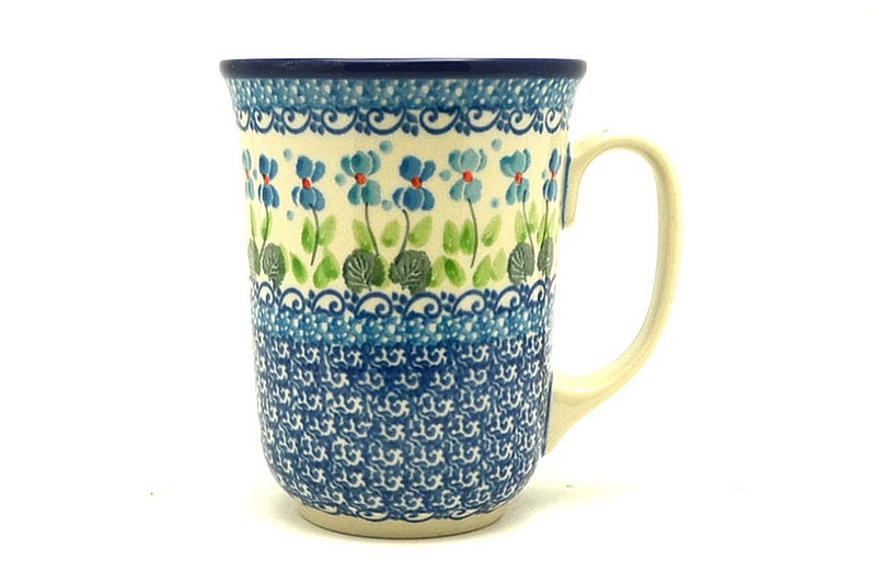 Ceramika Artystyczna Polish Pottery Mug - 16 oz. Bistro - Dutch Iris 812-2668a (Ceramika Artystyczna)