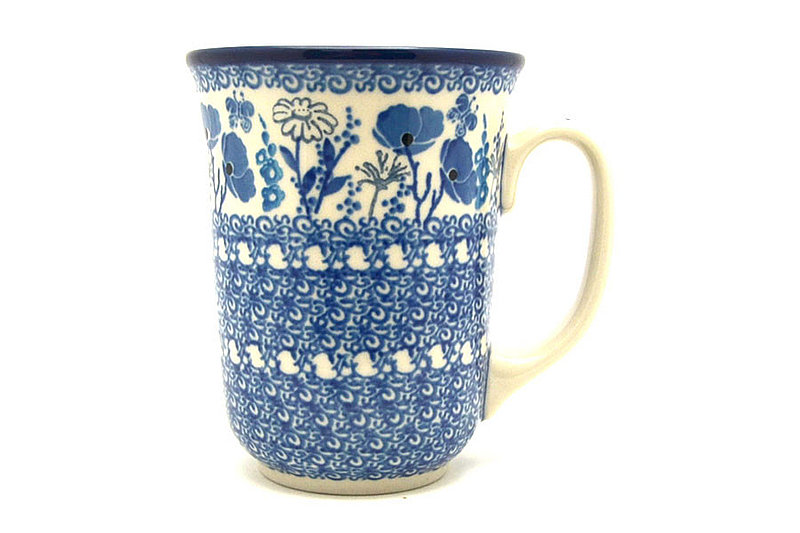 Ceramika Artystyczna Polish Pottery Mug - 16 oz. Bistro - Evening Poppies 812-2902a (Ceramika Artystyczna)