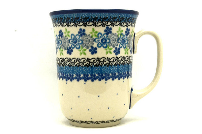 Ceramika Artystyczna Polish Pottery Mug - 16 oz. Bistro - Flower Works 812-2633a (Ceramika Artystyczna)