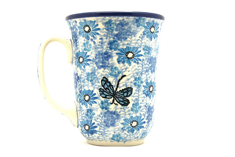 Polish Pottery Mug - 16 oz. Bistro - Misty Dragonfly