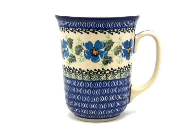 Ceramika Artystyczna Polish Pottery Mug - 16 oz. Bistro - Morning Glory 812-1915a (Ceramika Artystyczna)