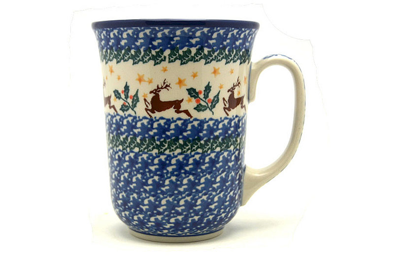 Ceramika Artystyczna Polish Pottery Mug - 16 oz. Bistro - Prancer 812-1485a (Ceramika Artystyczna)