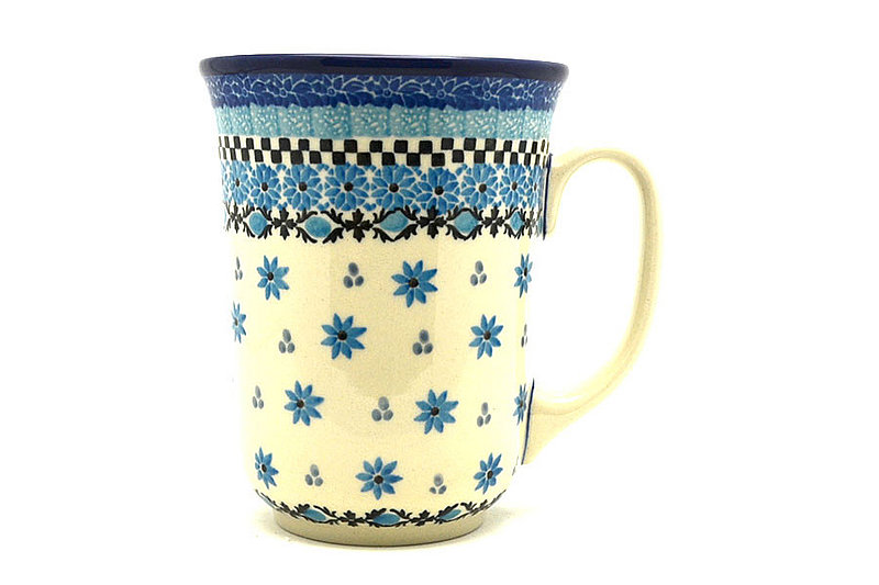 Ceramika Artystyczna Polish Pottery Mug - 16 oz. Bistro - Retro Blue 812-2044a (Ceramika Artystyczna)