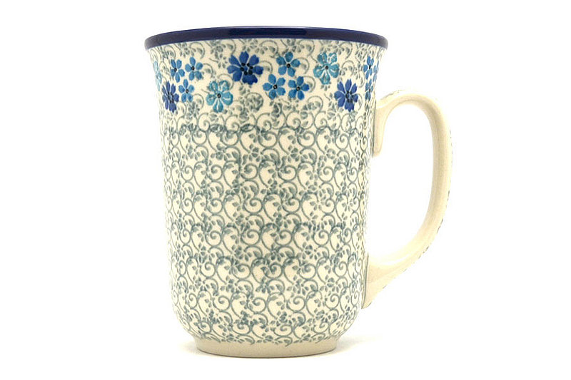 Polish Pottery Mug - 16 oz. Bistro - Sea Blossom
