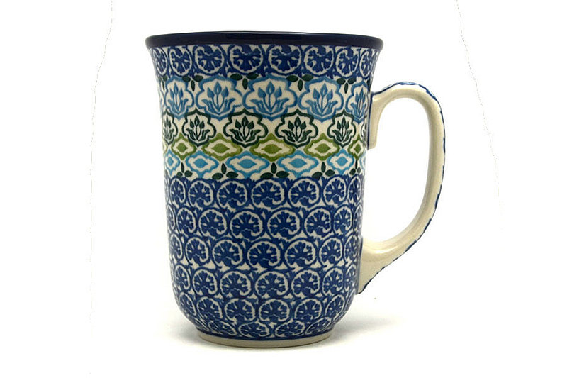 Ceramika Artystyczna Polish Pottery Mug - 16 oz. Bistro - Tranquil Tide 812-1859a (Ceramika Artystyczna)