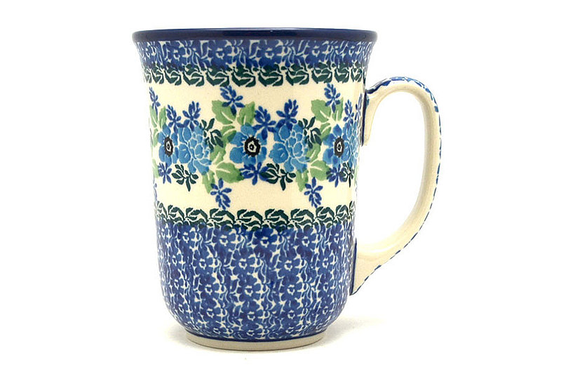 Ceramika Artystyczna Polish Pottery Mug - 16 oz. Bistro - Wild Indigo 812-1865a (Ceramika Artystyczna)