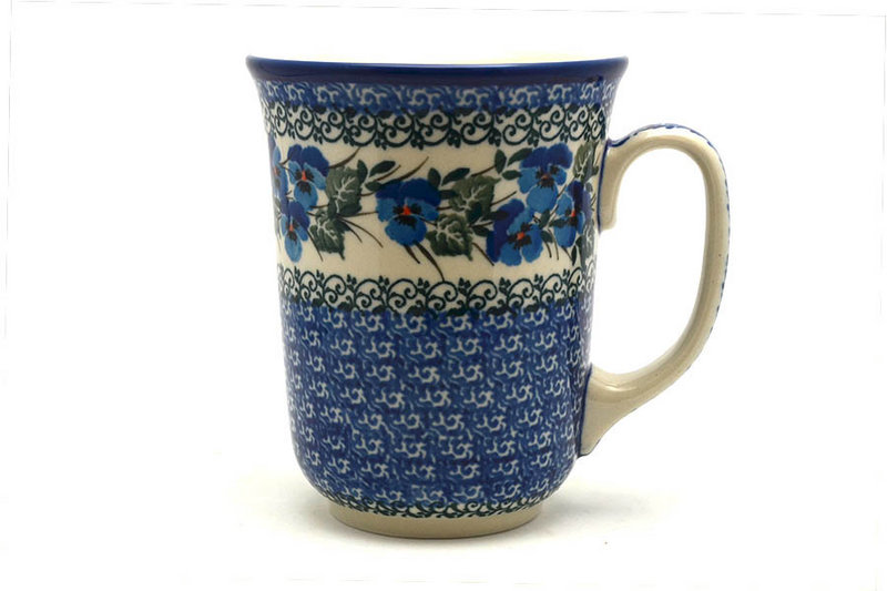 Ceramika Artystyczna Polish Pottery Mug - 16 oz. Bistro - Winter Viola 812-2273a (Ceramika Artystyczna)