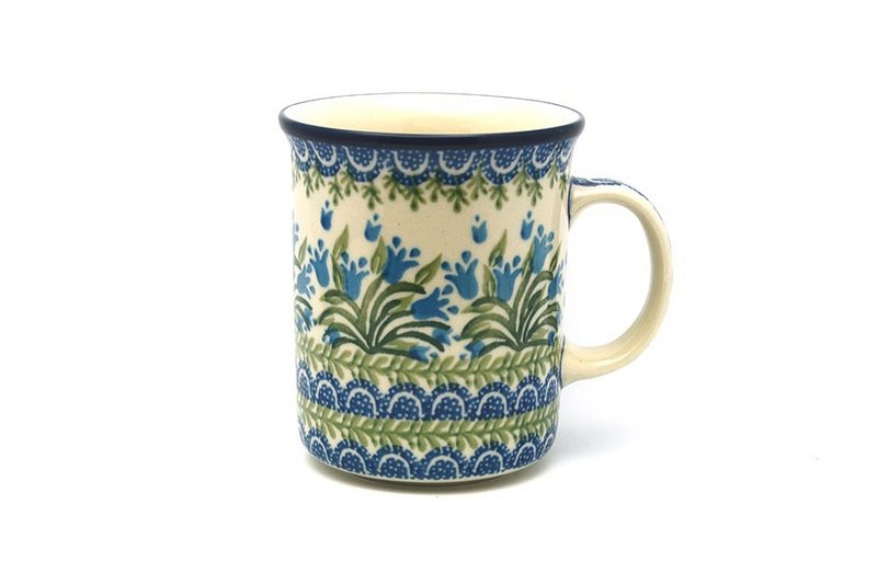 Polish Pottery Mug - Big Straight Sided - Blue Bells
