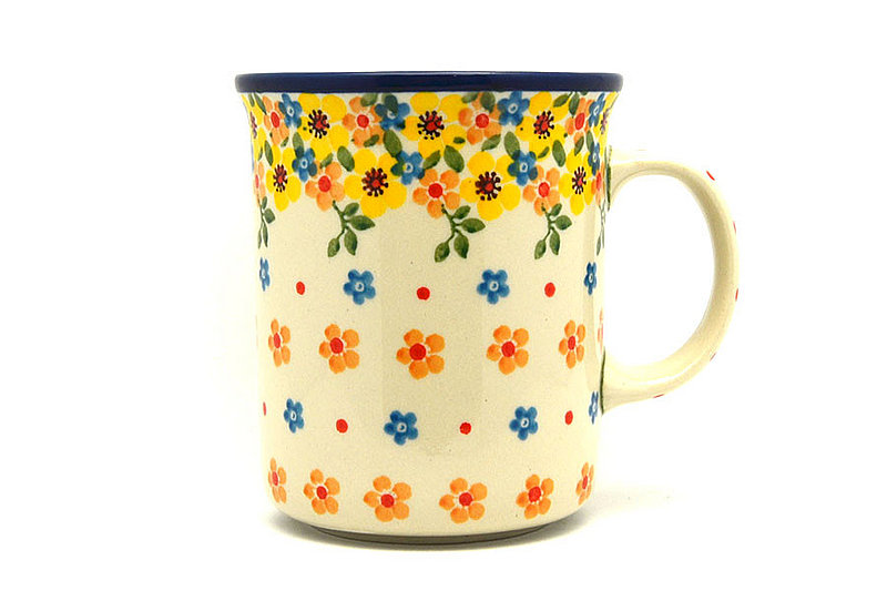 Ceramika Artystyczna Polish Pottery Mug - Big Straight Sided - Buttercup B13-2225a (Ceramika Artystyczna)