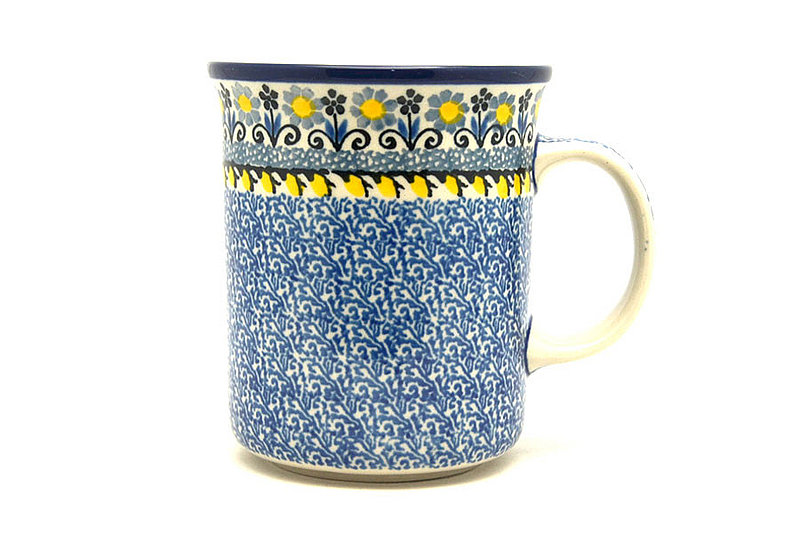 Ceramika Artystyczna Polish Pottery Mug - Big Straight Sided - Daisy Maize B13-2178a (Ceramika Artystyczna)