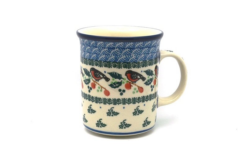 Ceramika Artystyczna Polish Pottery Mug - Big Straight Sided - Red Robin B13-1257a (Ceramika Artystyczna)