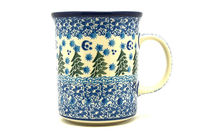 Ceramika Artystyczna Polish Pottery Mug - Big Straight Sided - Silent Night B13-1674a (Ceramika Artystyczna)