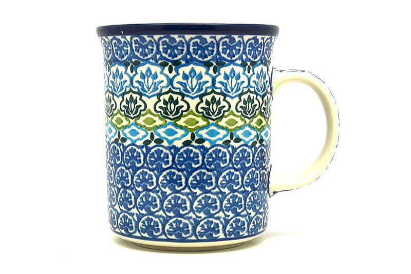 Ceramika Artystyczna Polish Pottery Mug - Big Straight Sided - Tranquil Tide B13-1859a (Ceramika Artystyczna)
