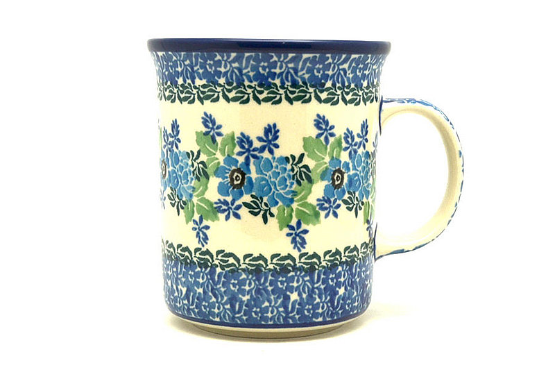 Ceramika Artystyczna Polish Pottery Mug - Big Straight Sided - Wild Indigo B13-1865a (Ceramika Artystyczna)