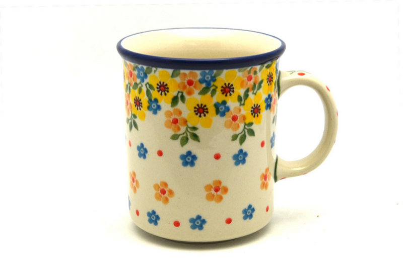 Ceramika Artystyczna Polish Pottery Mug - Straight Sided - Buttercup 236-2225a (Ceramika Artystyczna)