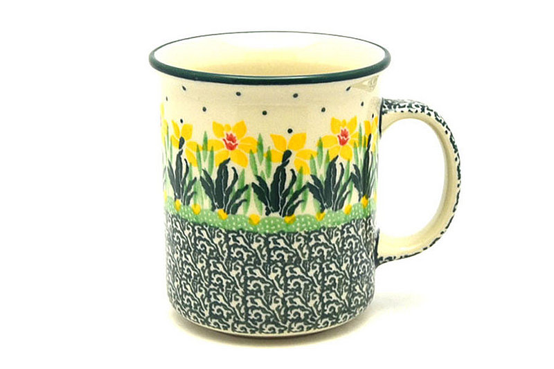 Ceramika Artystyczna Polish Pottery Mug - Straight Sided - Daffodil 236-2122q (Ceramika Artystyczna)