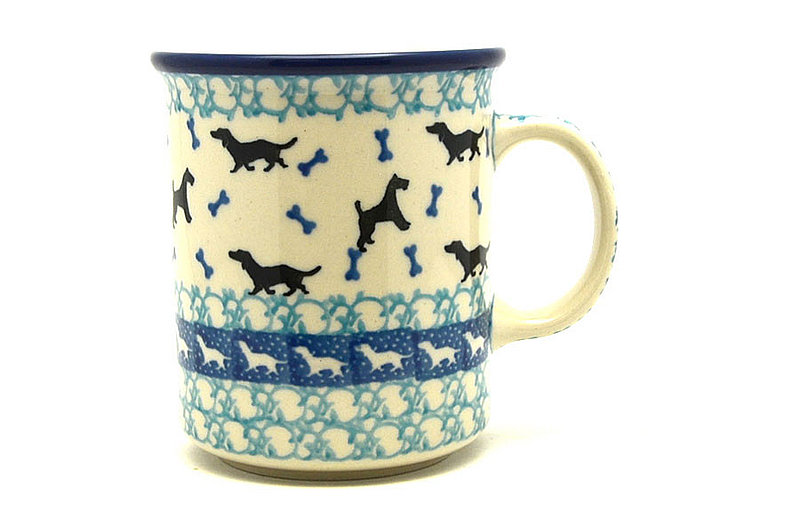 Ceramika Artystyczna Polish Pottery Mug - Straight Sided - Dog Park 236-2680a (Ceramika Artystyczna)