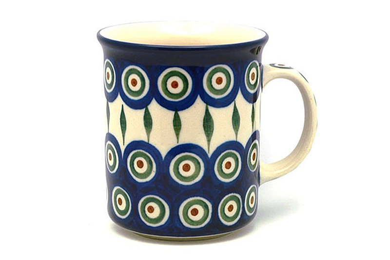 Ceramika Artystyczna Polish Pottery Mug - Straight Sided - Peacock 236-054a (Ceramika Artystyczna)