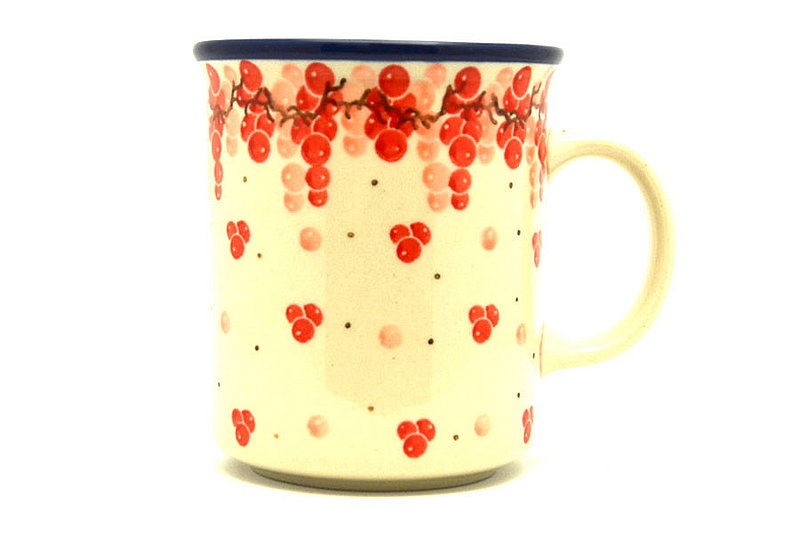 Ceramika Artystyczna Polish Pottery Mug - Straight Sided - Pink Peppercorn 236-2387a (Ceramika Artystyczna)