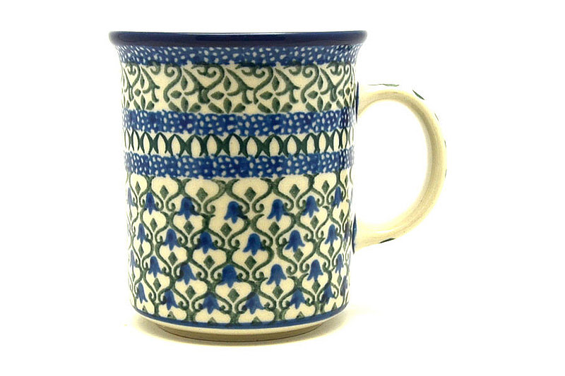 Polish Pottery Mug - Straight Sided - Tulip Trellis